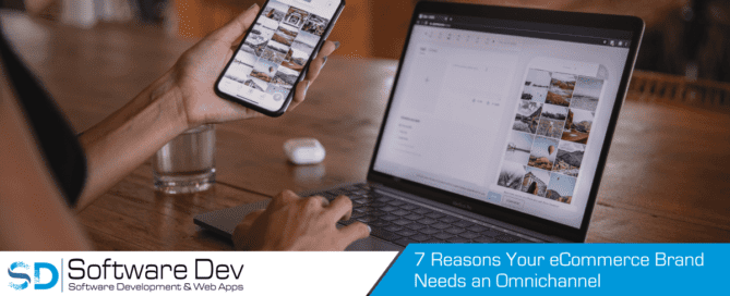 Woman at desk with laptop and iPhone on the same website